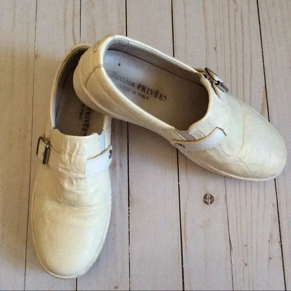 COLLECTION PRIVEE? Leather Shoes Off White size 38 - Picture 5 of 8